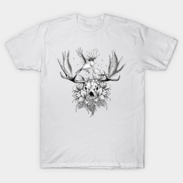 Nest grayscale T-Shirt by damzu